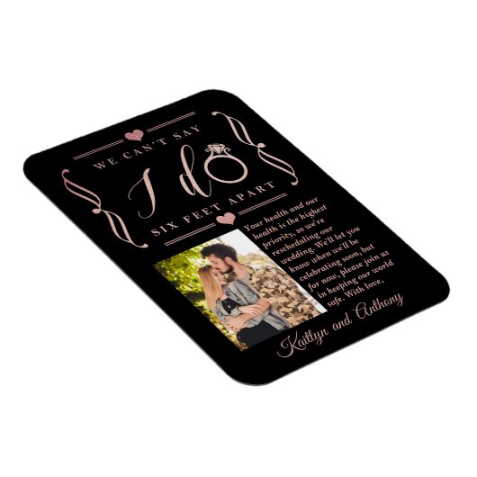 ZesenFeet Apart Wedding Postponement Verandering v Magneet (Rechterzijde)