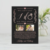 ZesenFeet Apart Wedding Postponement Verandering v Save The Date (Staand voorkant)