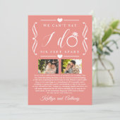 ZesenFeet Apart Wedding Postponement Verandering v Save The Date (Staand voorkant)