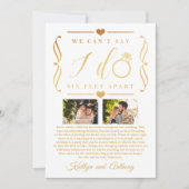 ZesenFeet Apart Wedding Postponement Verandering v Save The Date (Voorkant)