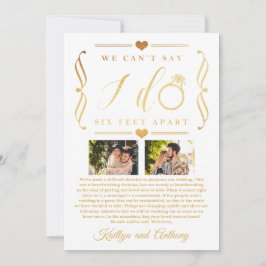 ZesenFeet Apart Wedding Postponement Verandering v Save The Date