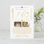 ZesenFeet Apart Wedding Postponement Verandering v Save The Date (Staand voorkant)