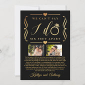 ZesenFeet Apart Wedding Postponement Verandering v Save The Date (Voorkant)