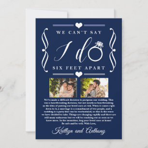 ZesenFeet Apart Wedding Postponement Verandering v Save The Date