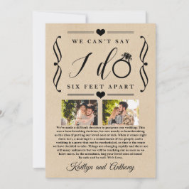 ZesenFeet Apart Wedding Postponement Verandering v Save The Date