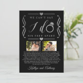 ZesenFeet Apart Wedding Postponement Verandering v Save The Date (Staand voorkant)