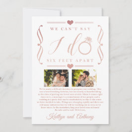 ZesenFeet Apart Wedding Postponement Verandering v Save The Date