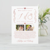 ZesenFeet Apart Wedding Postponement Verandering v Save The Date (Staand voorkant)