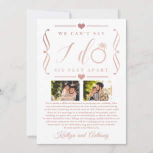 ZesenFeet Apart Wedding Postponement Verandering v Save The Date