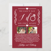 ZesenFeet Apart Wedding Postponement Verandering v Save The Date (Voorkant)