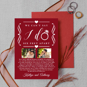 ZesenFeet Apart Wedding Postponement Verandering v Save The Date