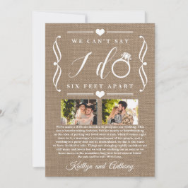 ZesenFeet Apart Wedding Postponement Verandering v Save The Date