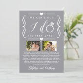 ZesenFeet Apart Wedding Postponement Verandering v Save The Date (Staand voorkant)