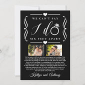 ZesenFeet Apart Wedding Postponement Verandering v Save The Date (Voorkant)