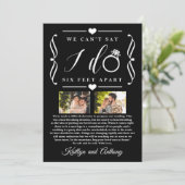 ZesenFeet Apart Wedding Postponement Verandering v Save The Date (Staand voorkant)