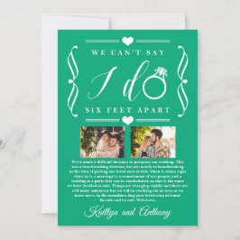 ZesenFeet Apart Wedding Postponement Verandering v Save The Date