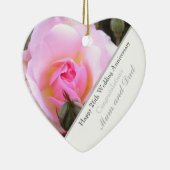 Zesentwintigste Jubileum Roos Keramisch Ornament (Rechts)