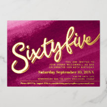 Zesenzestig vijfenzestig 65e verjaardag gouden rod