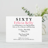 Zesenzestigheid uitnodiging (Staand voorkant)