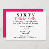 Zesenzestigheid uitnodiging (Voorkant / Achterkant)