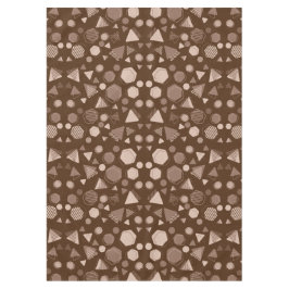 Zeshoek & Driehoek Roze & Bruin op Bruin Patroon Tafelkleed