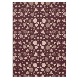 Zeshoek & Driehoek Roze & Bruin op Maroon Patroon Tafelkleed