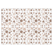 Zeshoek & Driehoek Roze & Bruin op Wit Patroon Tafelkleed (Voorkant (Horizontaal))