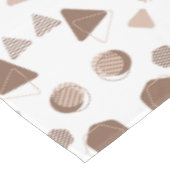 Zeshoek & Driehoek Roze & Bruin op Wit Patroon Tafelkleed (Gekanteld)