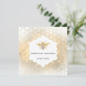 Zeshoek juweel bij logo kaart (Staand voorkant)