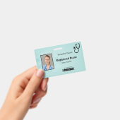 Zeshoek Medische Stethoscoop Foto ID Badge (Handheld)