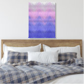 Zeshoek Paars Roze Abstract Patroon Canvas Afdruk (Insitu (Slaapkamer))