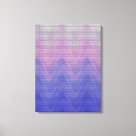Zeshoek Paars Roze Abstract Patroon Canvas Afdruk