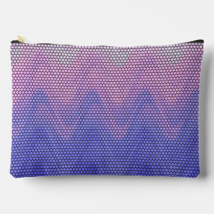 Zeshoek Paars Roze Abstract Patroon Groot Etui
