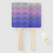 Zeshoek Paars Roze Abstract Patroon Handwaaier (Voorkant en achterkant)