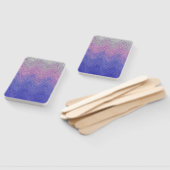 Zeshoek Paars Roze Abstract Patroon Handwaaier (Niet-gemonteerd)