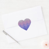 Zeshoek Paars Roze Abstract Patroon Hart Sticker (Envelop)