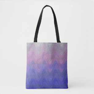 Zeshoek Paars Roze Abstract Patroon Tote Bag
