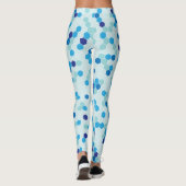Zeshoek Patroon Blauwe Leggings (Achterkant)