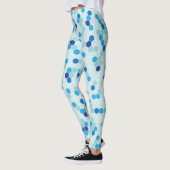 Zeshoek Patroon Blauwe Leggings (Links)