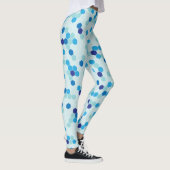 Zeshoek Patroon Blauwe Leggings (Rechts)
