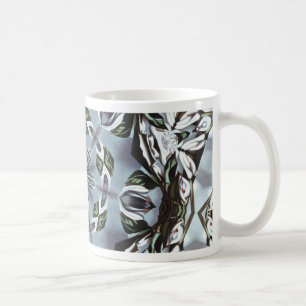 Zeshoek van Jungle Bladeren en Tropische Bloemen Koffiemok