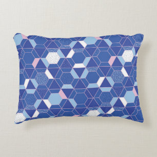 Zeshoeken, driehoeken: geometrisch abstract patroo accent kussen