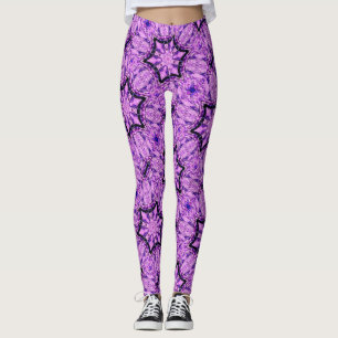 zeshoeken paars leggings