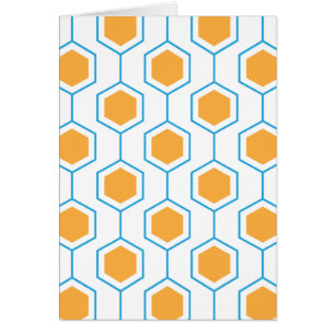 Zeshoekig abstract geometrisch patroon in oranje b