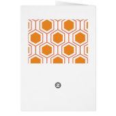 Zeshoekig abstract geometrisch patroon in oranje e (Achterkant)