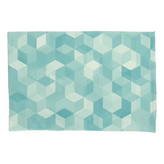 Zeshoekig blauw naadloos patroon kussensloop (Voorkant)