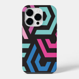 Zeshoekig geometrisch patroon iPhone 14 plus hoesje