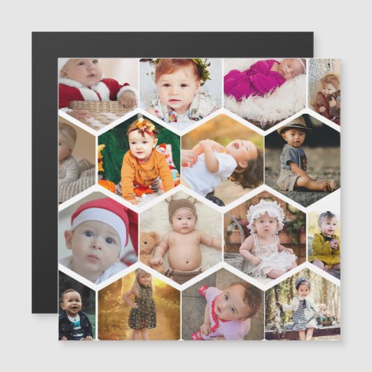 Zeshoekige foto collage (Voorkant / Achterkant)