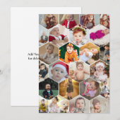 Zeshoekige Fotocollage Feestdagenkaart (Voorkant / Achterkant)