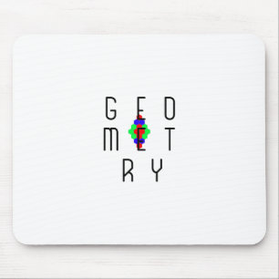 Zeshoekige geometrie Optische illusie Puzzel Art Muismat